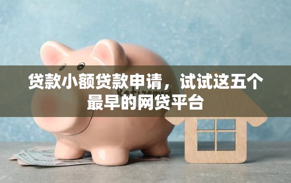 贷款小额贷款申请，试试这五个最早的网贷平台