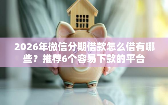 2026年微信分期借款怎么借有哪些？推荐6个容易下款的平台