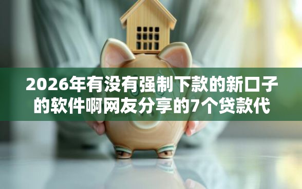 2026年有没有强制下款的新口子的软件啊网友分享的7个贷款代理平台我觉得不错！