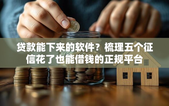 贷款能下来的软件？梳理五个征信花了也能借钱的正规平台