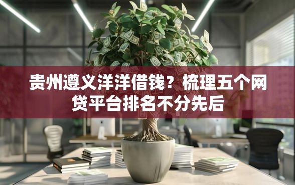 贵州遵义洋洋借钱？梳理五个网贷平台排名不分先后