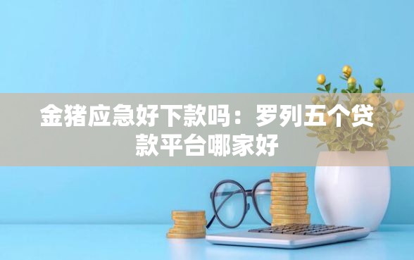 金猪应急好下款吗：罗列五个贷款平台哪家好