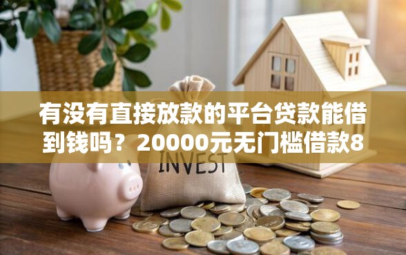 有没有直接放款的平台贷款能借到钱吗？20000元无门槛借款8个平台推荐