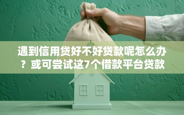 遇到信用贷好不好贷款呢怎么办？或可尝试这7个借款平台贷款靠谱