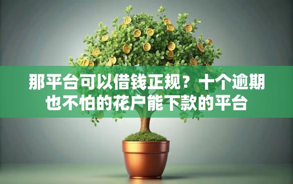 那平台可以借钱正规？十个逾期也不怕的花户能下款的平台