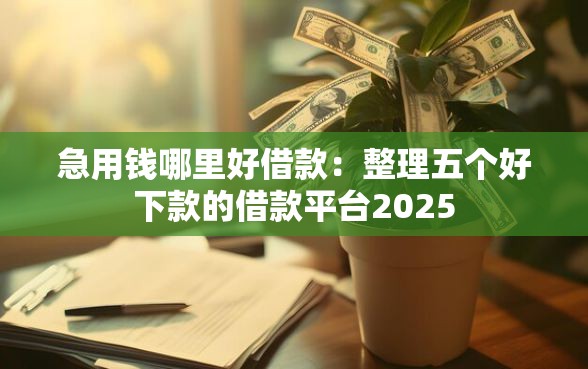 急用钱哪里好借款：整理五个好下款的借款平台2025