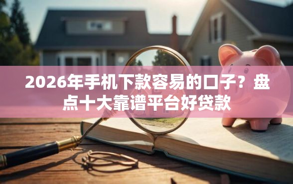 2026年手机下款容易的口子？盘点十大靠谱平台好贷款