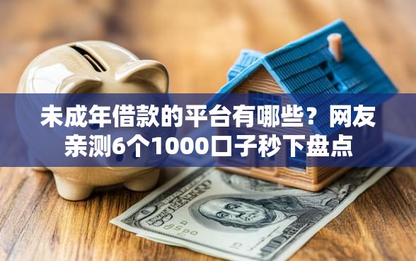 未成年借款的平台有哪些？网友亲测6个1000口子秒下盘点