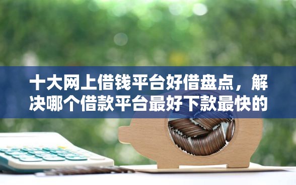 十大网上借钱平台好借盘点，解决哪个借款平台最好下款最快的问题