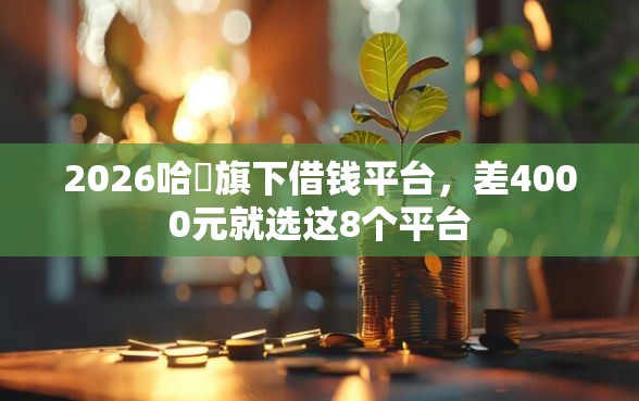 2026哈啰旗下借钱平台，差4000元就选这8个平台