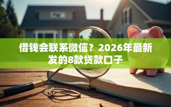 借钱会联系微信？2026年最新发的8款贷款口子