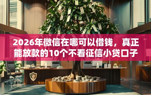 2026年微信在哪可以借钱，真正能放款的10个不看征信小贷口子推荐