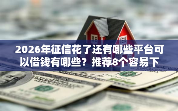 2026年征信花了还有哪些平台可以借钱有哪些？推荐8个容易下款的平台