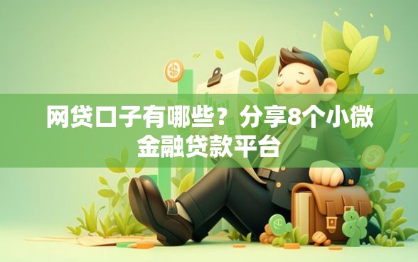 网贷口子有哪些？分享8个小微金融贷款平台