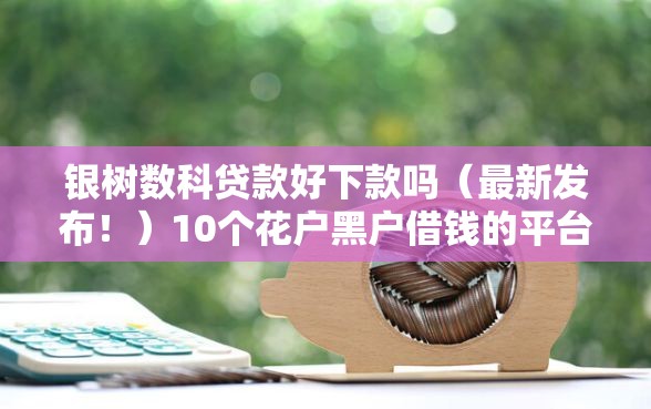 银树数科贷款好下款吗（最新发布！）10个花户黑户借钱的平台100%能借到