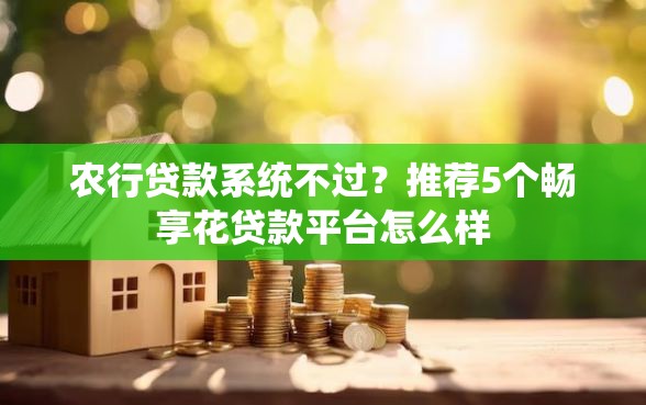农行贷款系统不过？推荐5个畅享花贷款平台怎么样