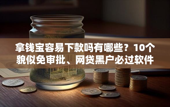 拿钱宝容易下款吗有哪些？10个貌似免审批、网贷黑户必过软件合集