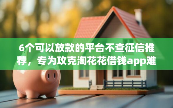 6个可以放款的平台不查征信推荐，专为攻克淘花花借钱app难题