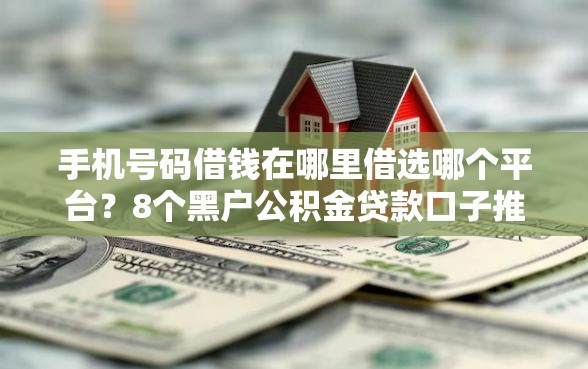 手机号码借钱在哪里借选哪个平台？8个黑户公积金贷款口子推荐