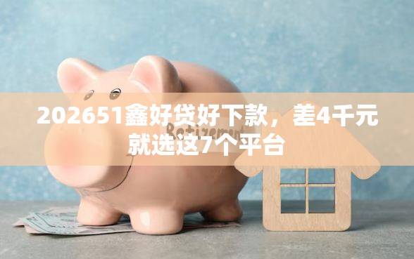 202651鑫好贷好下款，差4千元就选这7个平台