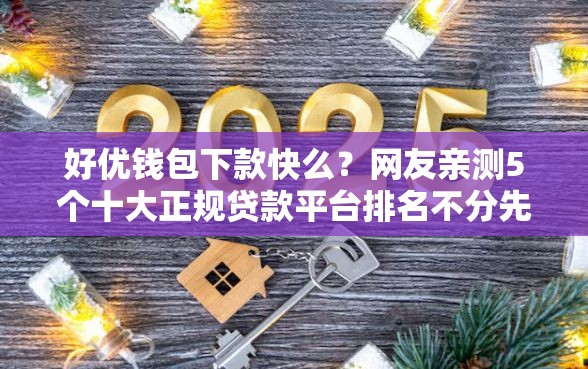 好优钱包下款快么？网友亲测5个十大正规贷款平台排名不分先后盘点