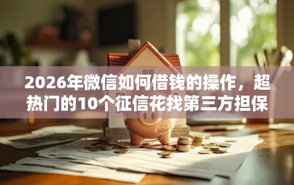 2026年微信如何借钱的操作，超热门的10个征信花找第三方担保贷款平台推荐
