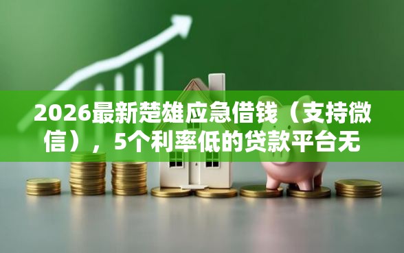 2026最新楚雄应急借钱（支持微信），5个利率低的贷款平台无私分享