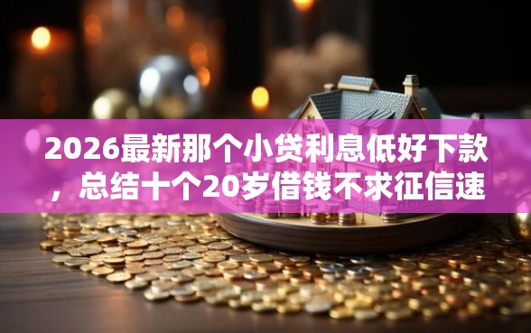 2026最新那个小贷利息低好下款，总结十个20岁借钱不求征信速借软件！