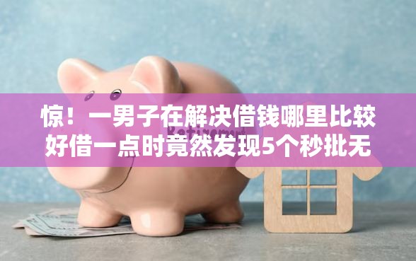 惊！一男子在解决借钱哪里比较好借一点时竟然发现5个秒批无面签贷款平台，事后分享了出来