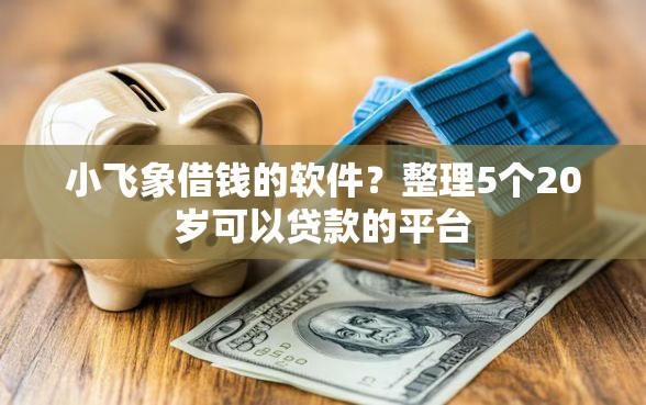小飞象借钱的软件？整理5个20岁可以贷款的平台