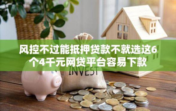 风控不过能抵押贷款不就选这6个4千元网贷平台容易下款