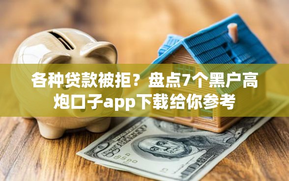 各种贷款被拒？盘点7个黑户高炮口子app下载给你参考