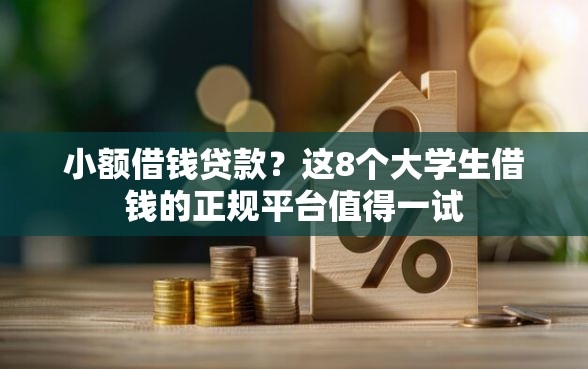 小额借钱贷款？这8个大学生借钱的正规平台值得一试