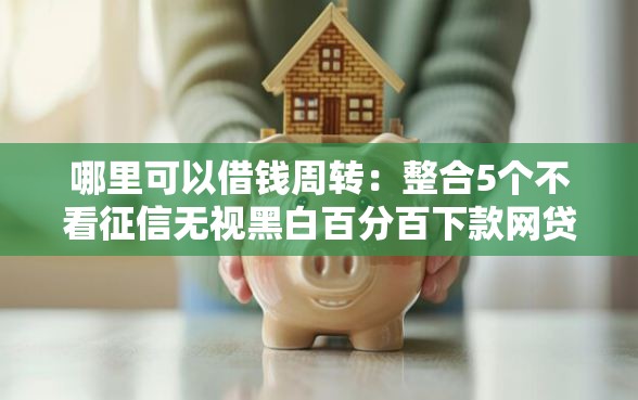 哪里可以借钱周转：整合5个不看征信无视黑白百分百下款网贷口子