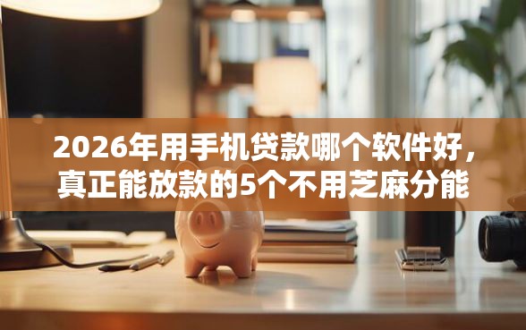 2026年用手机贷款哪个软件好，真正能放款的5个不用芝麻分能借的平台推荐