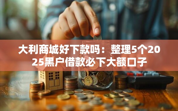 大利商城好下款吗：整理5个2025黑户借款必下大额口子