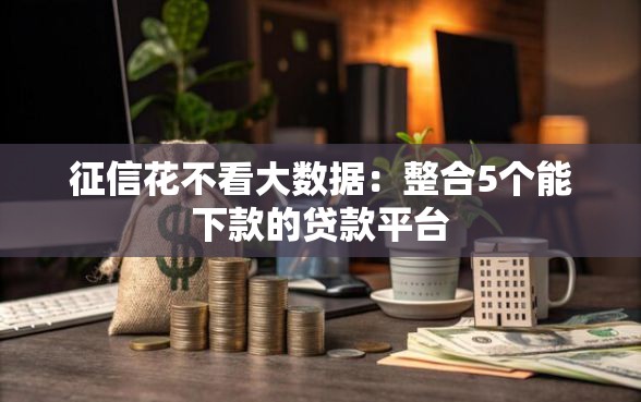 征信花不看大数据：整合5个能下款的贷款平台