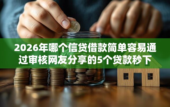 2026年哪个信贷借款简单容易通过审核网友分享的5个贷款秒下的口子我觉得不错！