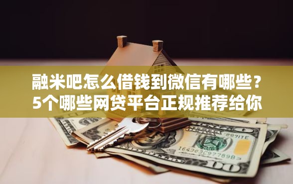 融米吧怎么借钱到微信有哪些？5个哪些网贷平台正规推荐给你
