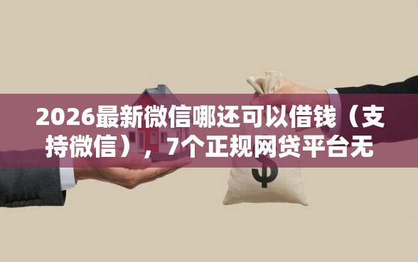 2026最新微信哪还可以借钱（支持微信），7个正规网贷平台无私分享