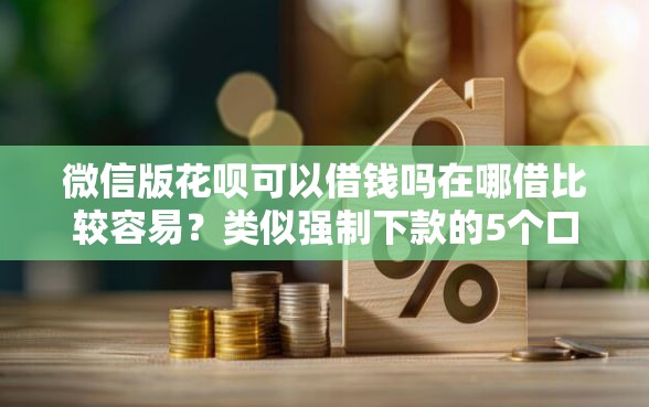 微信版花呗可以借钱吗在哪借比较容易？类似强制下款的5个口子参考