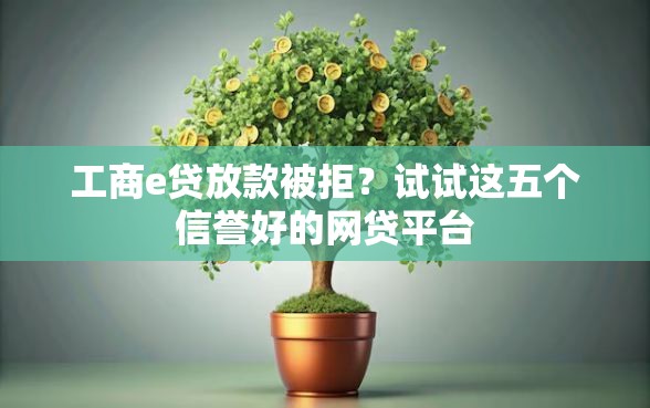 工商e贷放款被拒？试试这五个信誉好的网贷平台