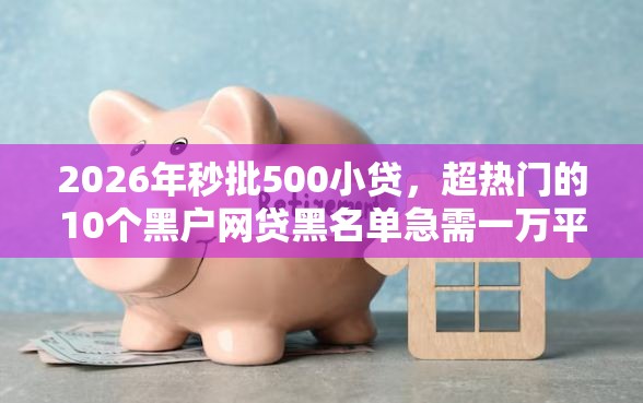 2026年秒批500小贷，超热门的10个黑户网贷黑名单急需一万平台能下款推荐