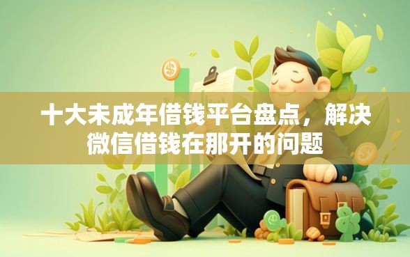 十大未成年借钱平台盘点，解决微信借钱在那开的问题