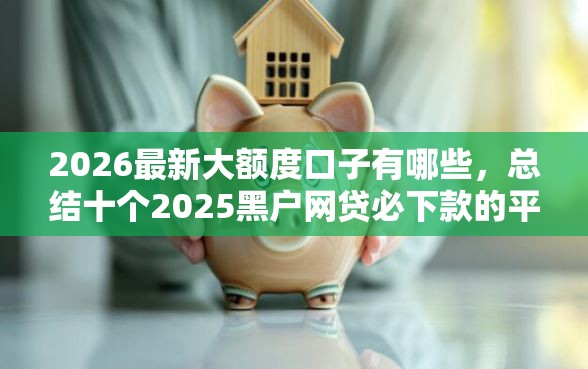 2026最新大额度口子有哪些，总结十个2025黑户网贷必下款的平台！