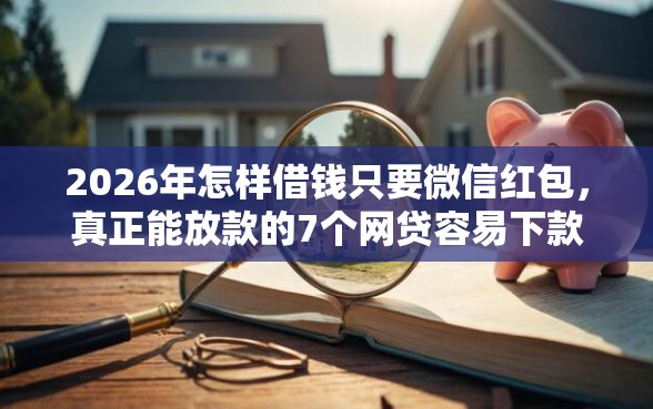 2026年怎样借钱只要微信红包，真正能放款的7个网贷容易下款18岁的平台推荐