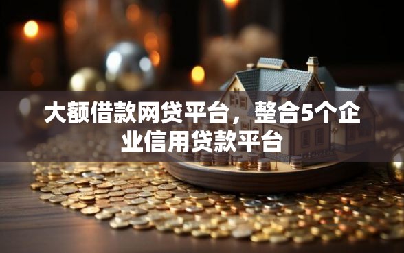 大额借款网贷平台，整合5个企业信用贷款平台