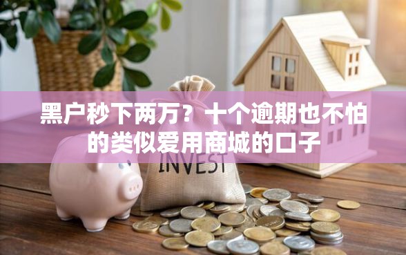 黑户秒下两万？十个逾期也不怕的类似爱用商城的口子