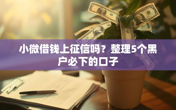 小微借钱上征信吗？整理5个黑户必下的口子
