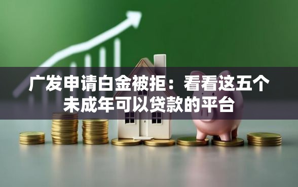 广发申请白金被拒：看看这五个未成年可以贷款的平台